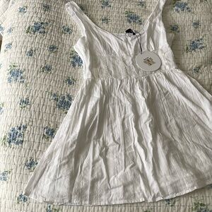 Lorinda Mini Dress White Low Impact Princess Polly Dresss - Never worn